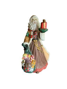 HOMETRENDS Christmas Holiday Porcelain Santa Claus Dinner Bell 4.5"